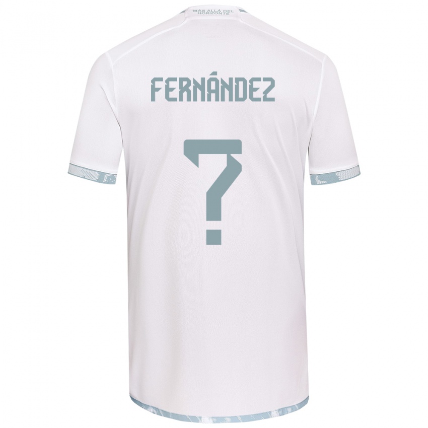 Niño Camiseta Joaquín Fernández #0 Gris Blanco 2ª Equipación 2024/25 La Camisa Perú