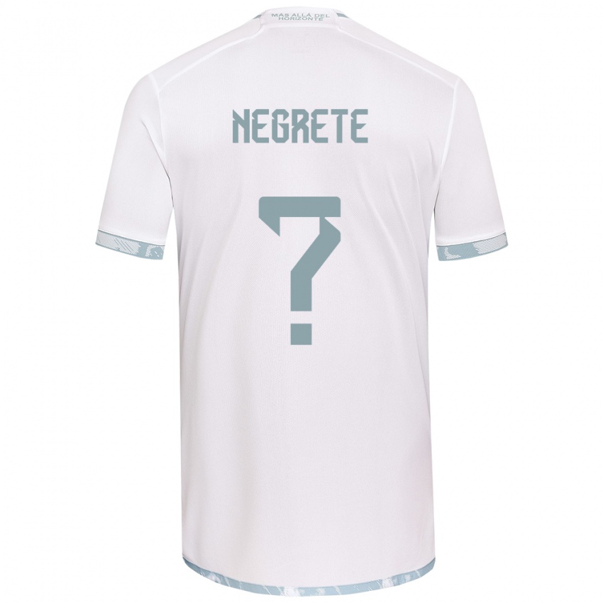 Niño Camiseta Salvador Negrete #0 Gris Blanco 2ª Equipación 2024/25 La Camisa Perú