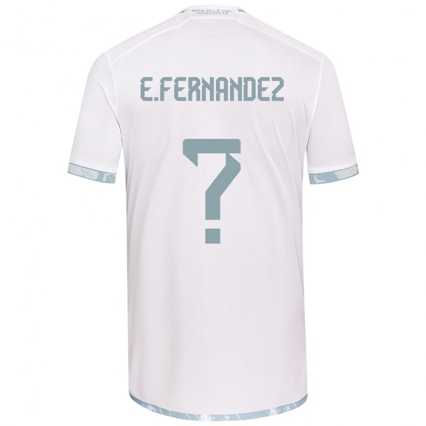 Niño Camiseta Enzo Fernández #0 Gris Blanco 2ª Equipación 2024/25 La Camisa Perú