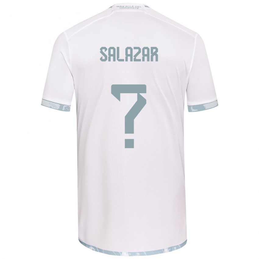 Niño Camiseta Yahir Salazar #0 Gris Blanco 2ª Equipación 2024/25 La Camisa Perú