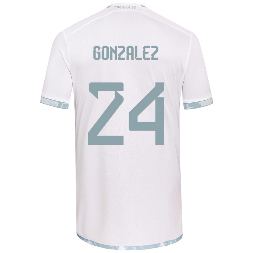 Niño Camiseta Emma González #24 Gris Blanco 2ª Equipación 2024/25 La Camisa Perú