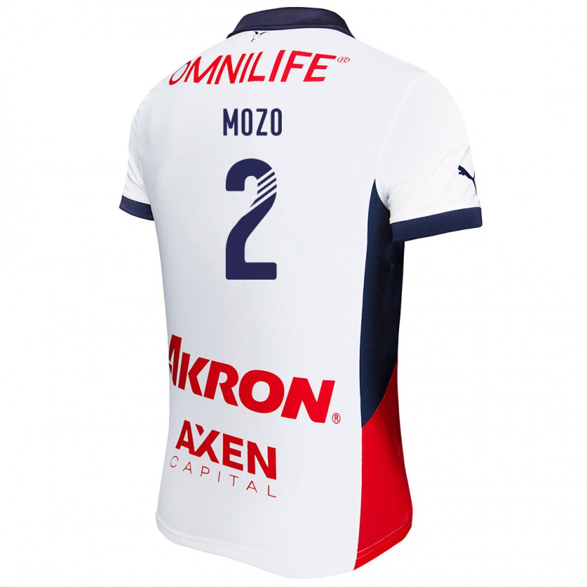 Niño Camiseta Alan Mozo #2 Blanco Rojo Azul 2ª Equipación 2024/25 La Camisa Perú