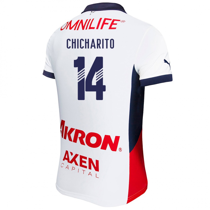 Niño Camiseta Chicharito #14 Blanco Rojo Azul 2ª Equipación 2024/25 La Camisa Perú