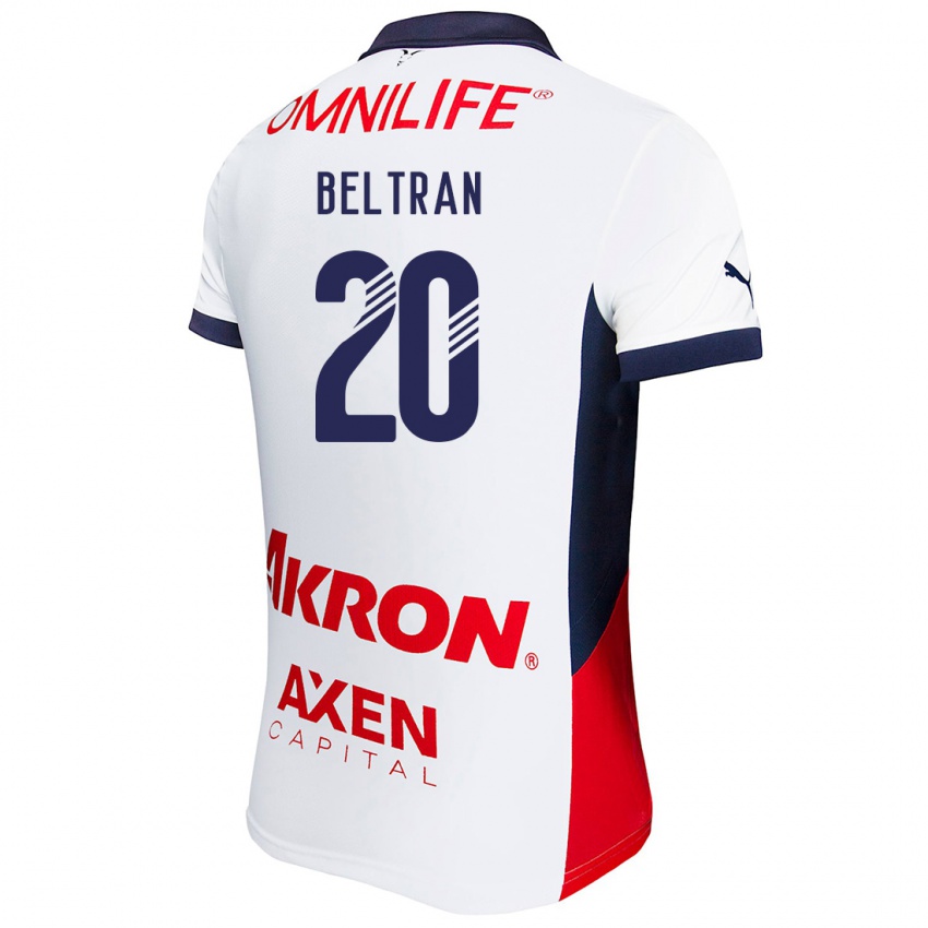 Niño Camiseta Fernando Beltrán #20 Blanco Rojo Azul 2ª Equipación 2024/25 La Camisa Perú