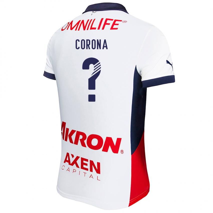 Niño Camiseta Ever Corona #0 Blanco Rojo Azul 2ª Equipación 2024/25 La Camisa Perú