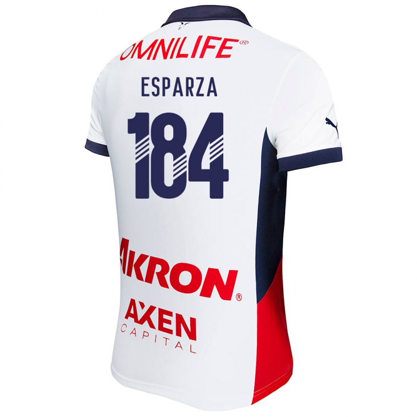 Niño Camiseta Sebastián Esparza #184 Blanco Rojo Azul 2ª Equipación 2024/25 La Camisa Perú