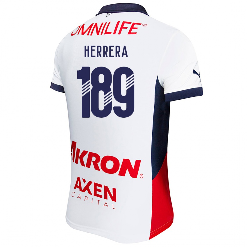 Niño Camiseta Antonio Herrera #189 Blanco Rojo Azul 2ª Equipación 2024/25 La Camisa Perú