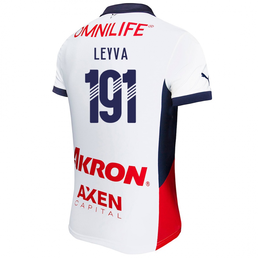 Niño Camiseta Axel Leyva #191 Blanco Rojo Azul 2ª Equipación 2024/25 La Camisa Perú