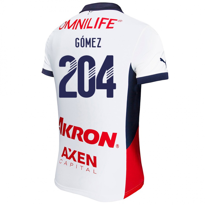 Niño Camiseta Luis Gómez #204 Blanco Rojo Azul 2ª Equipación 2024/25 La Camisa Perú