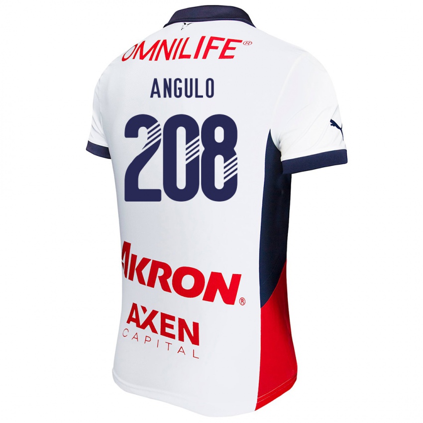 Niño Camiseta Ismael Angulo #208 Blanco Rojo Azul 2ª Equipación 2024/25 La Camisa Perú