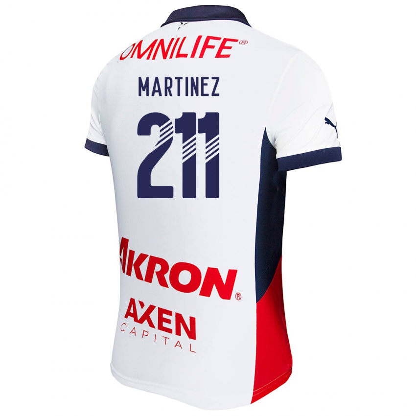 Niño Camiseta Diego Martínez #211 Blanco Rojo Azul 2ª Equipación 2024/25 La Camisa Perú