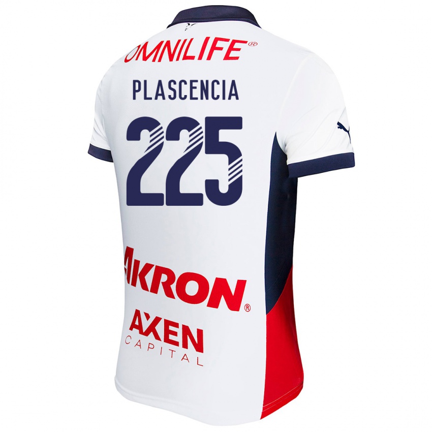 Niño Camiseta Osvaldo Plascencia #225 Blanco Rojo Azul 2ª Equipación 2024/25 La Camisa Perú