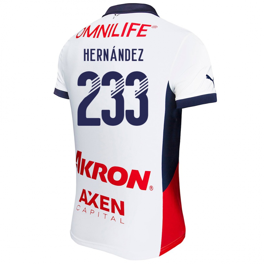 Niño Camiseta Zinedine Hernández #233 Blanco Rojo Azul 2ª Equipación 2024/25 La Camisa Perú