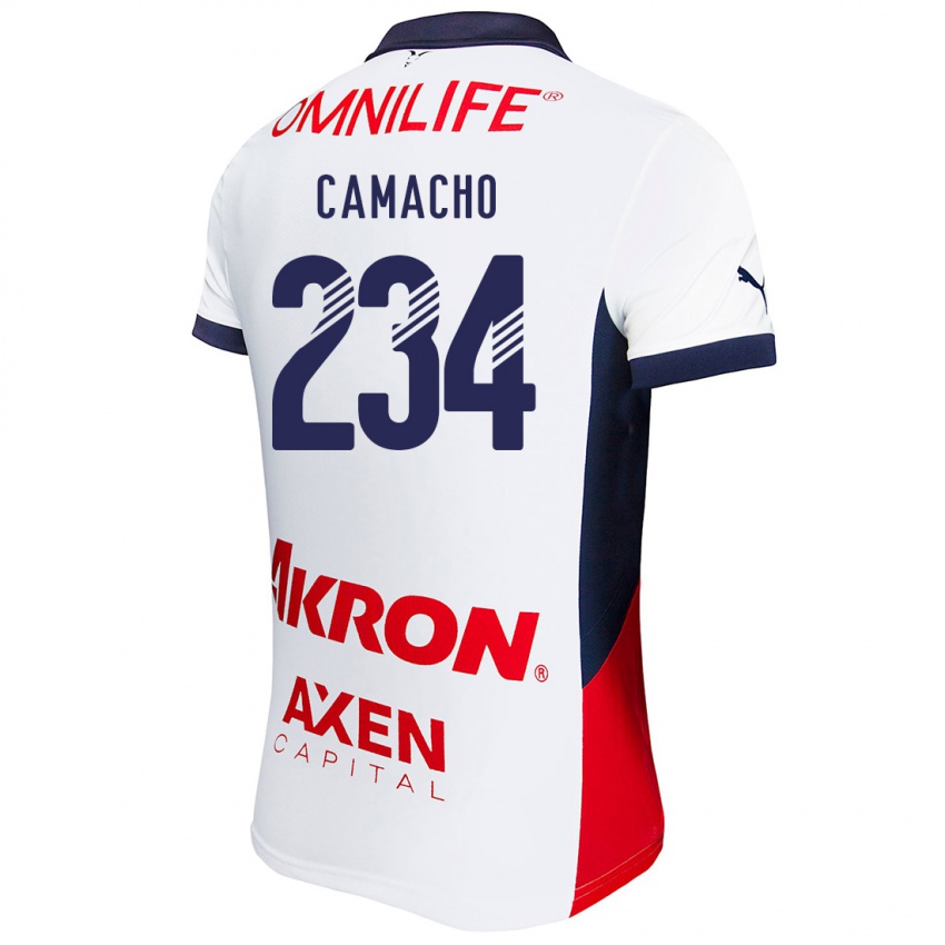 Niño Camiseta Xandor Camacho #234 Blanco Rojo Azul 2ª Equipación 2024/25 La Camisa Perú