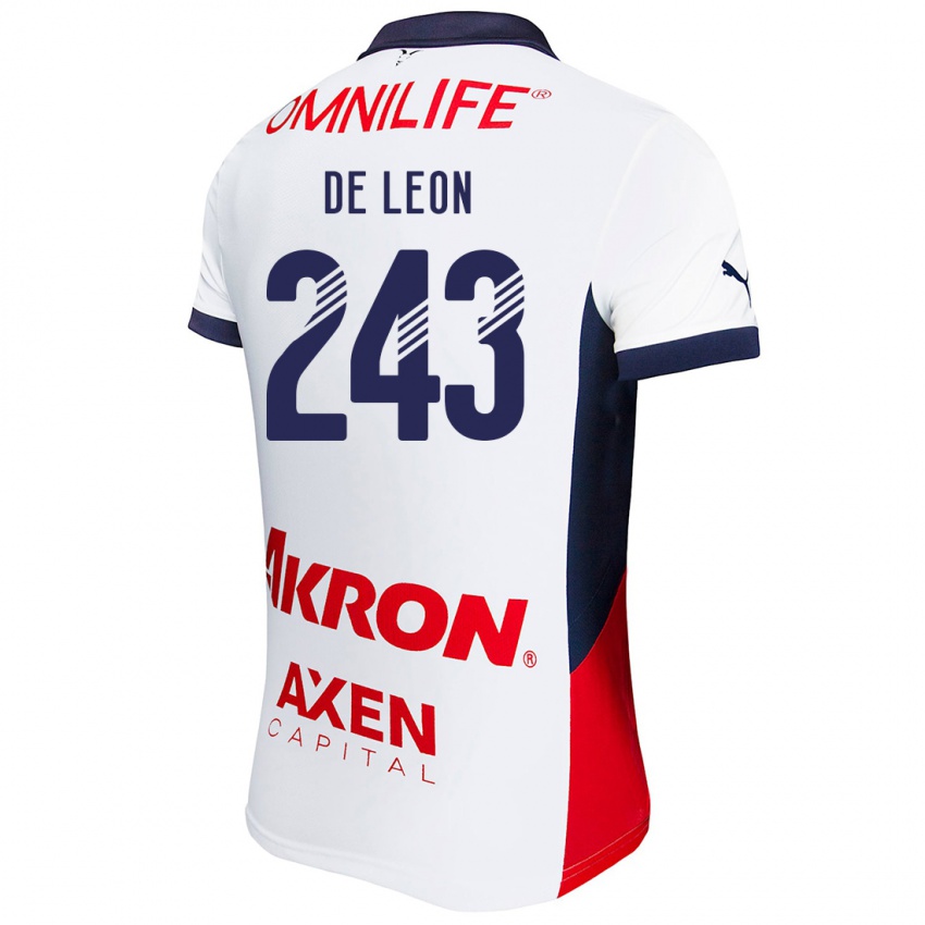 Niño Camiseta Jared De León #243 Blanco Rojo Azul 2ª Equipación 2024/25 La Camisa Perú