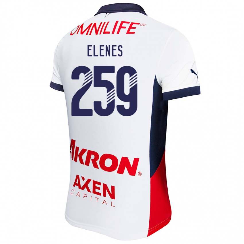 Niño Camiseta José Elenes #259 Blanco Rojo Azul 2ª Equipación 2024/25 La Camisa Perú