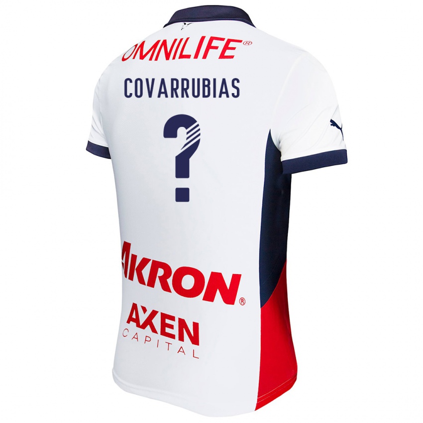 Niño Camiseta Diego Covarrubias #0 Blanco Rojo Azul 2ª Equipación 2024/25 La Camisa Perú