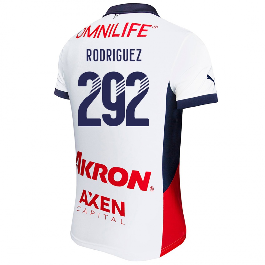 Niño Camiseta Emiliano Rodríguez #292 Blanco Rojo Azul 2ª Equipación 2024/25 La Camisa Perú