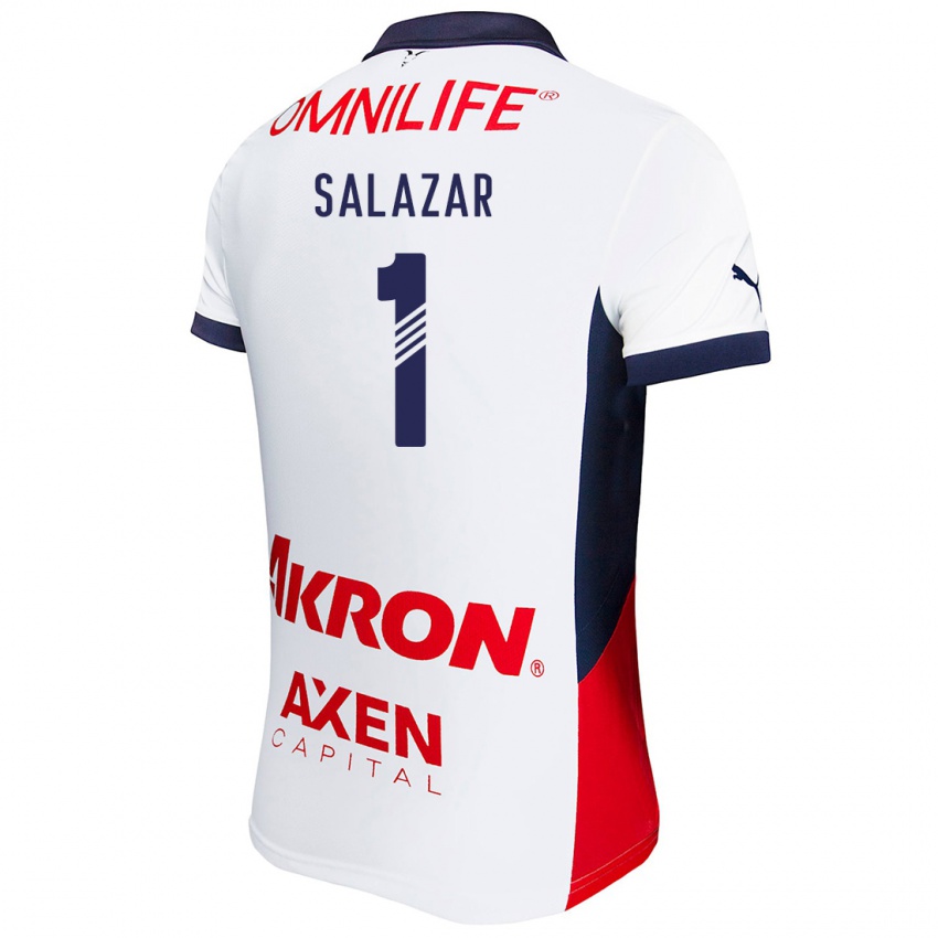 Niño Camiseta Viridiana Salazar #1 Blanco Rojo Azul 2ª Equipación 2024/25 La Camisa Perú