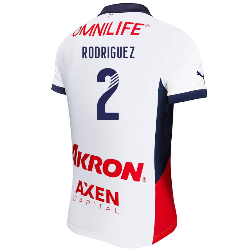 Niño Camiseta Jaqueline Rodríguez #2 Blanco Rojo Azul 2ª Equipación 2024/25 La Camisa Perú