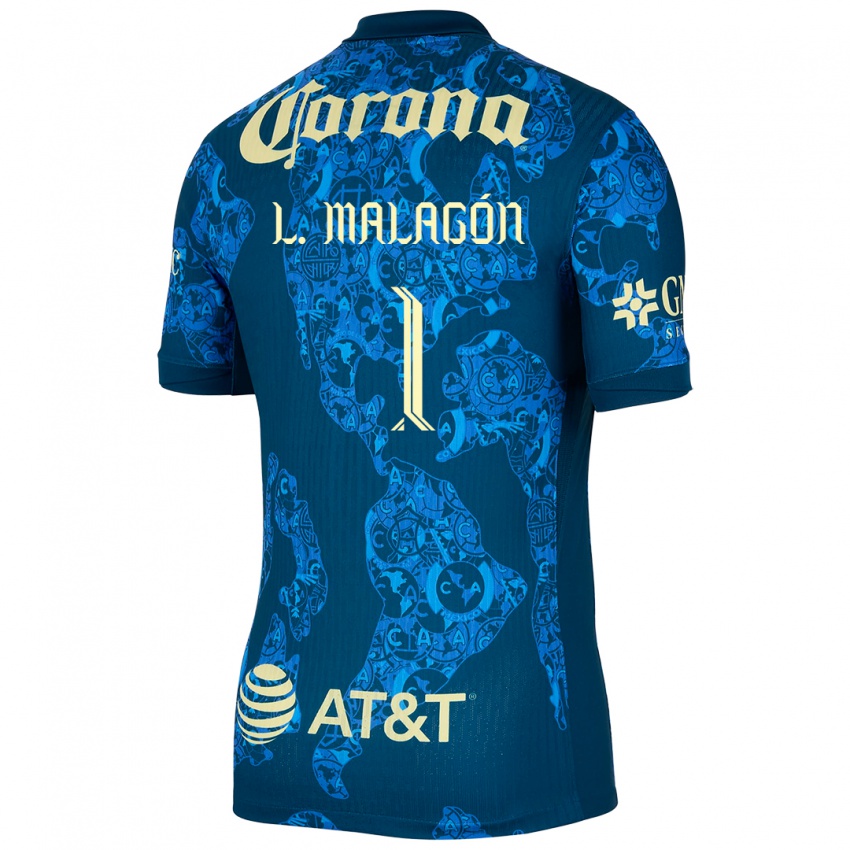 Niño Camiseta Luis Malagón #1 Azul Amarillo 2ª Equipación 2024/25 La Camisa Perú