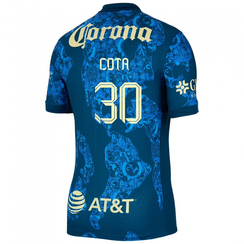 Niño Camiseta Rodolfo Cota #30 Azul Amarillo 2ª Equipación 2024/25 La Camisa Perú