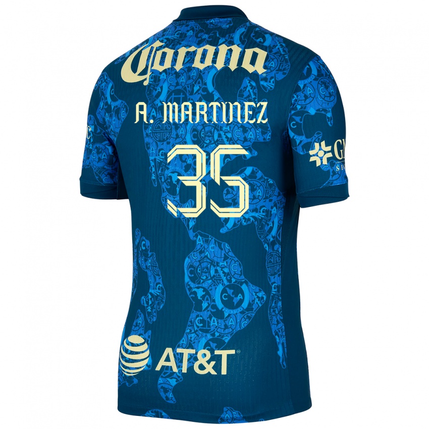 Niño Camiseta Arturo Martínez #35 Azul Amarillo 2ª Equipación 2024/25 La Camisa Perú