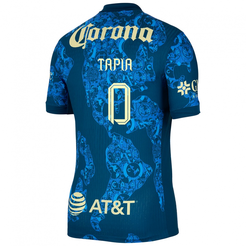 Niño Camiseta Leonardo Tapia #0 Azul Amarillo 2ª Equipación 2024/25 La Camisa Perú