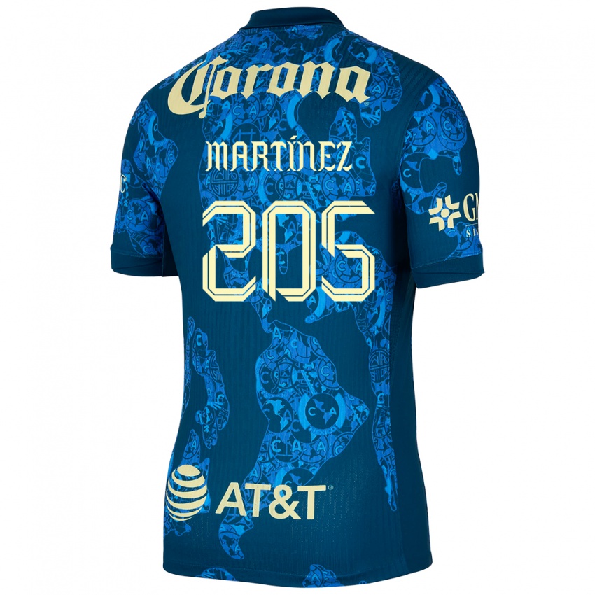 Niño Camiseta Sebastián Martínez #205 Azul Amarillo 2ª Equipación 2024/25 La Camisa Perú