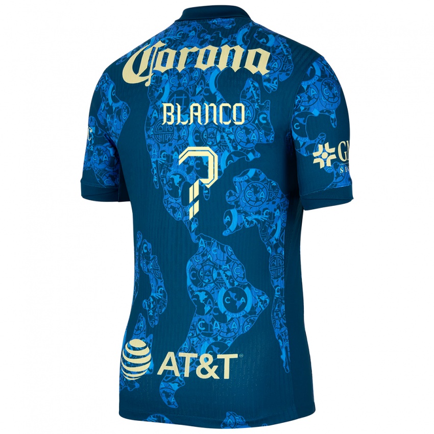 Niño Camiseta Lionel Blanco #0 Azul Amarillo 2ª Equipación 2024/25 La Camisa Perú