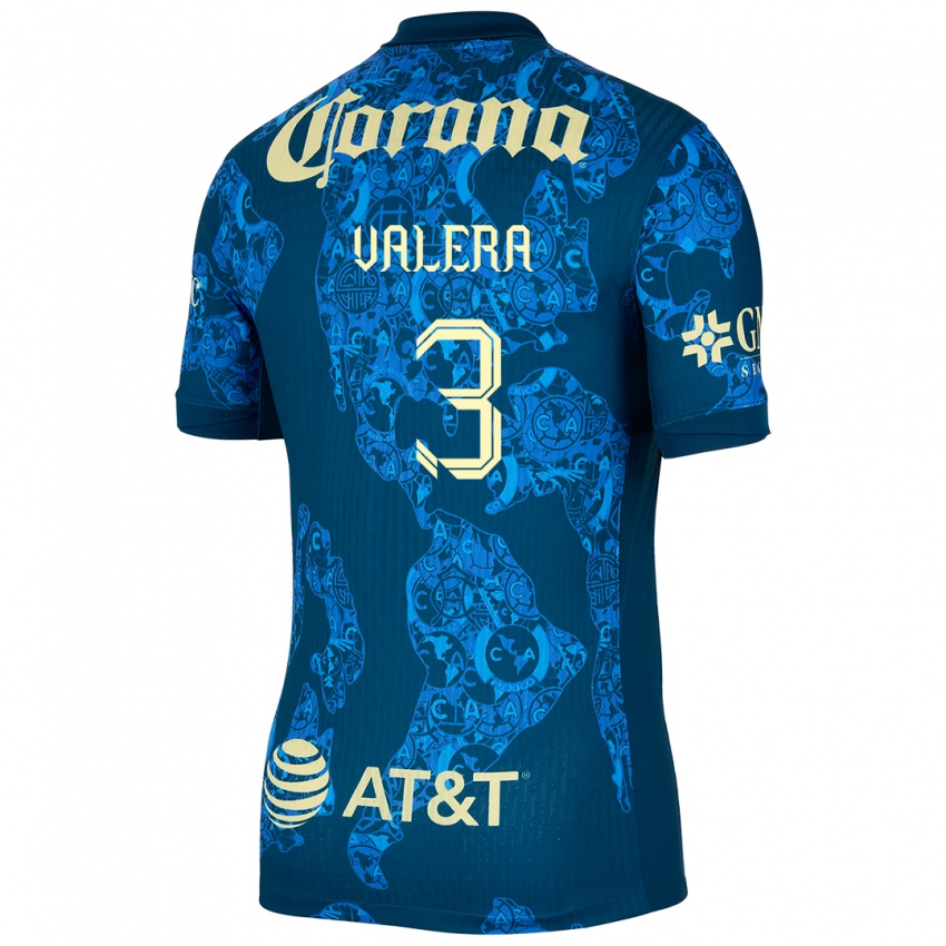 Niño Camiseta Selene Valera #3 Azul Amarillo 2ª Equipación 2024/25 La Camisa Perú