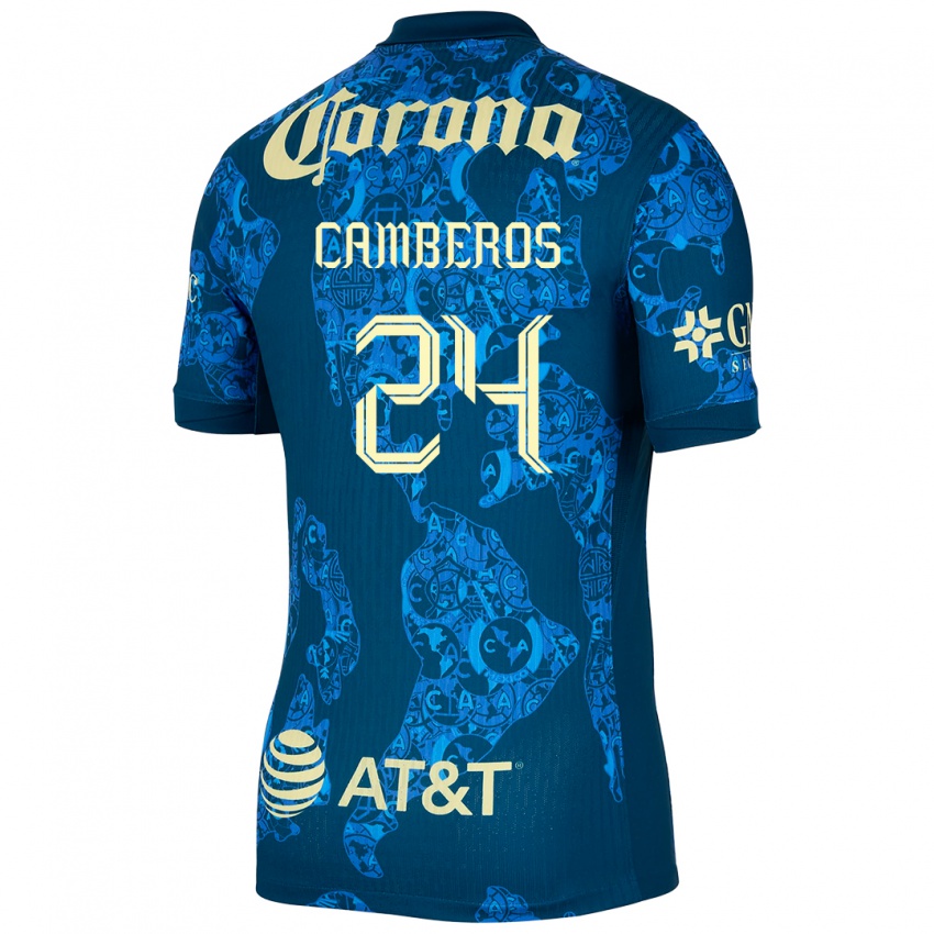 Niño Camiseta Scarlett Camberos #24 Azul Amarillo 2ª Equipación 2024/25 La Camisa Perú