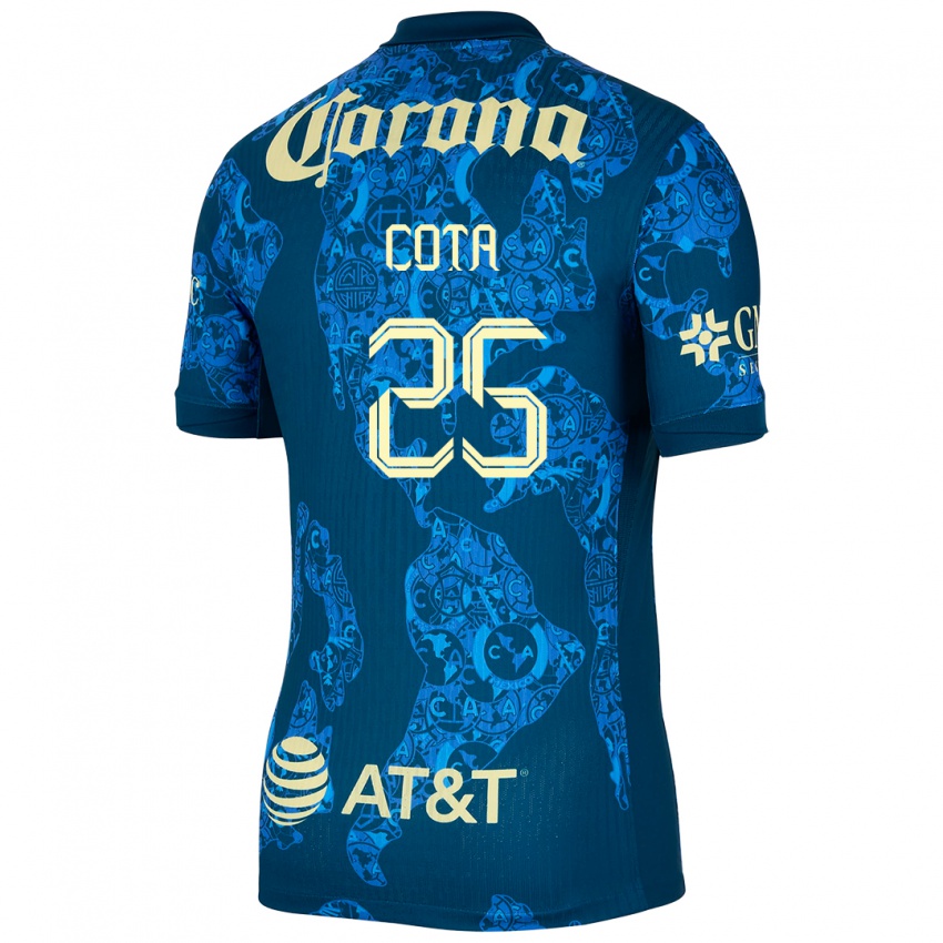 Niño Camiseta Renatta Cota #25 Azul Amarillo 2ª Equipación 2024/25 La Camisa Perú