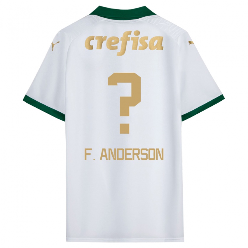 Niño Camiseta Felipe Anderson #0 Blanco Verde 2ª Equipación 2024/25 La Camisa Perú