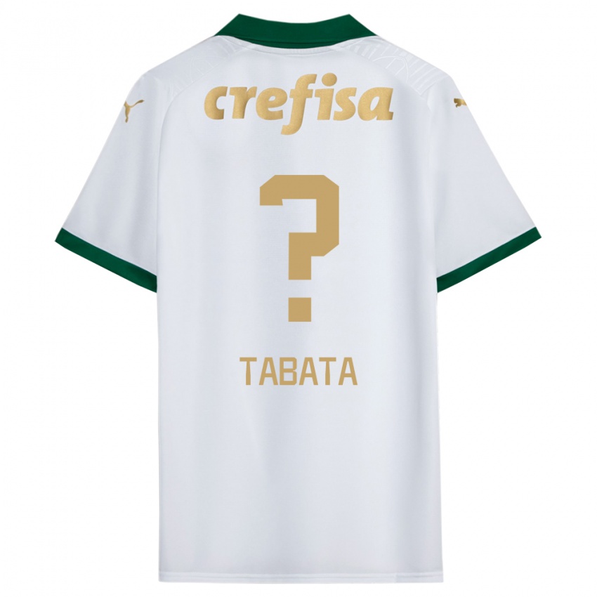 Niño Camiseta Bruno Tabata #0 Blanco Verde 2ª Equipación 2024/25 La Camisa Perú