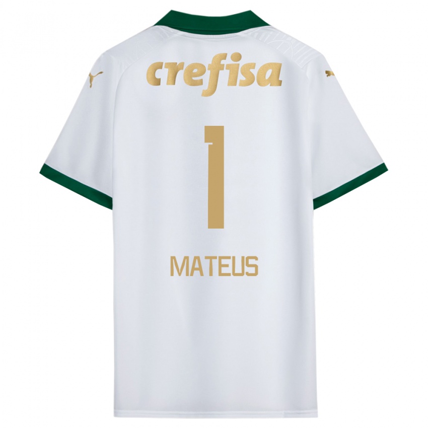 Niño Camiseta Mateus #1 Blanco Verde 2ª Equipación 2024/25 La Camisa Perú