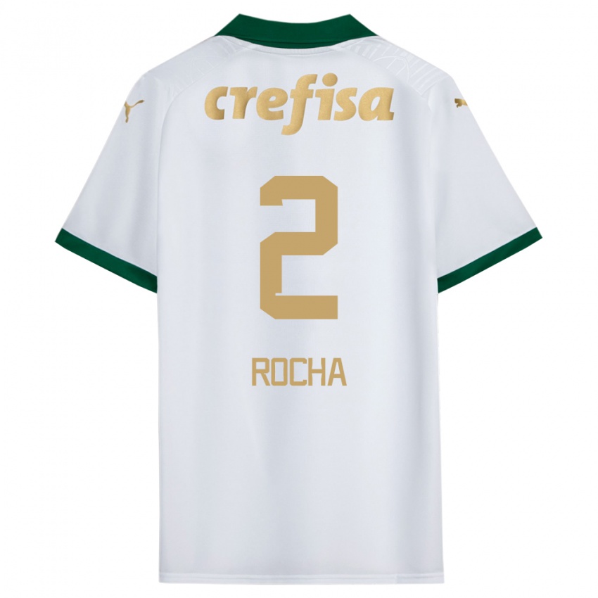 Niño Camiseta Marcos Rocha #2 Blanco Verde 2ª Equipación 2024/25 La Camisa Perú