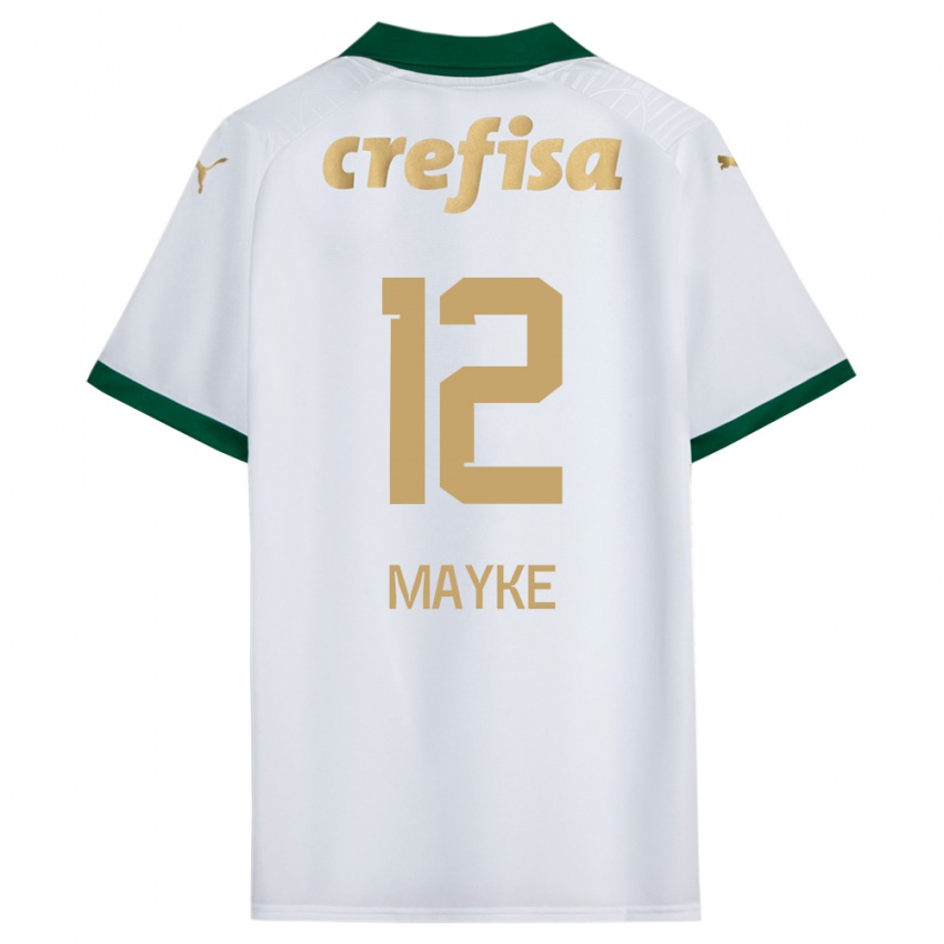 Niño Camiseta Mayke #12 Blanco Verde 2ª Equipación 2024/25 La Camisa Perú