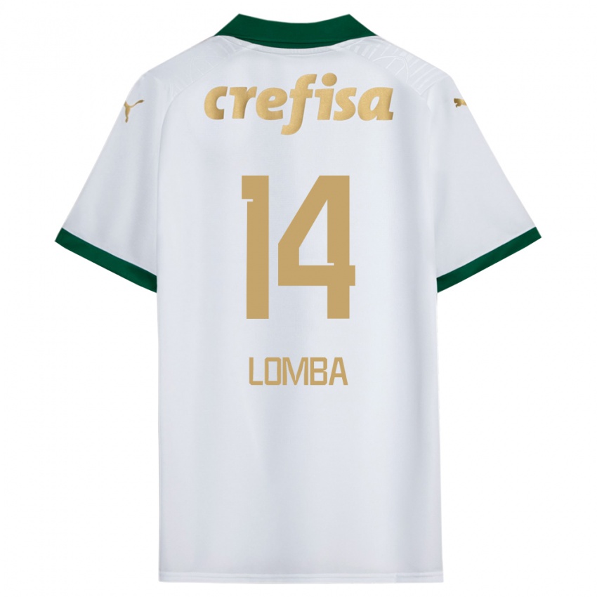 Niño Camiseta Marcelo Lomba #14 Blanco Verde 2ª Equipación 2024/25 La Camisa Perú