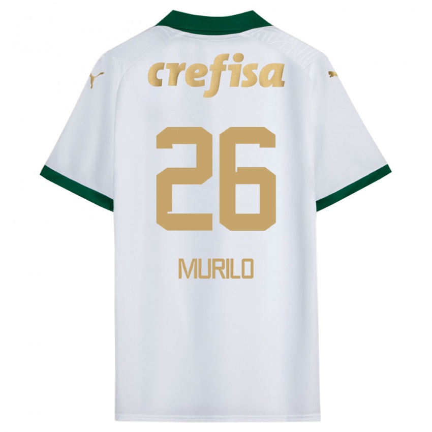 Niño Camiseta Murilo #26 Blanco Verde 2ª Equipación 2024/25 La Camisa Perú