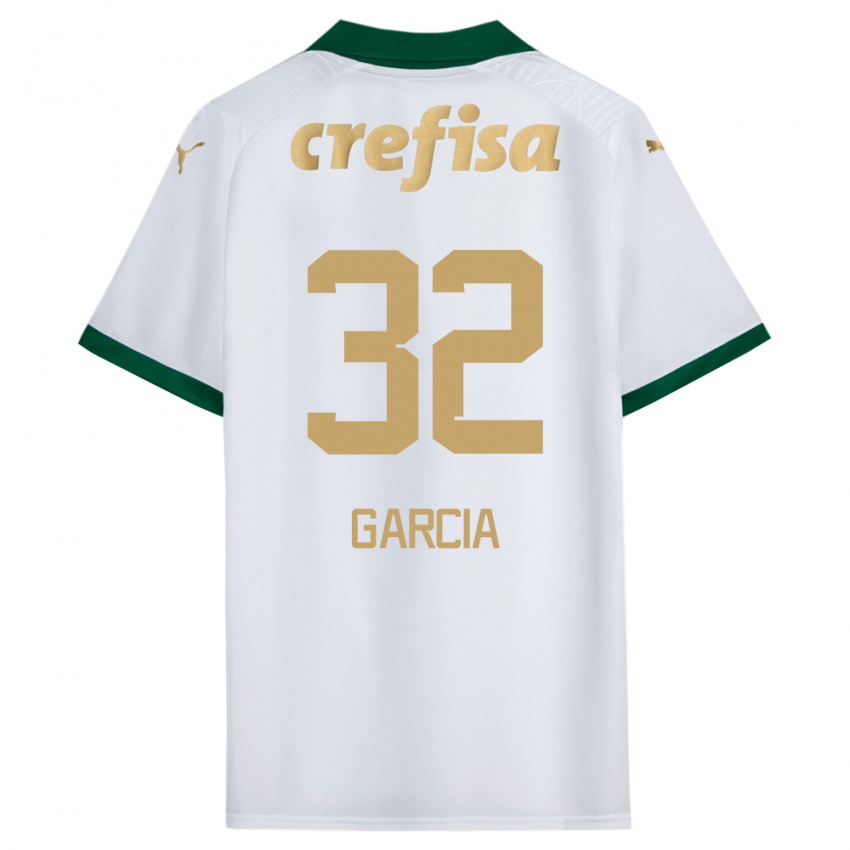 Niño Camiseta Garcia #32 Blanco Verde 2ª Equipación 2024/25 La Camisa Perú