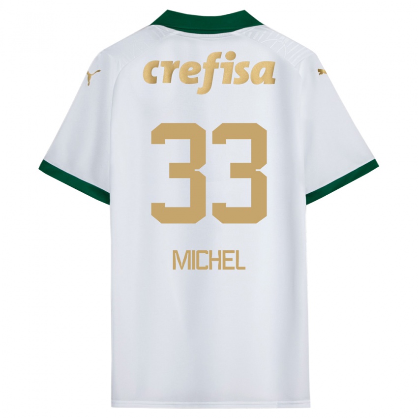 Niño Camiseta Michel #33 Blanco Verde 2ª Equipación 2024/25 La Camisa Perú