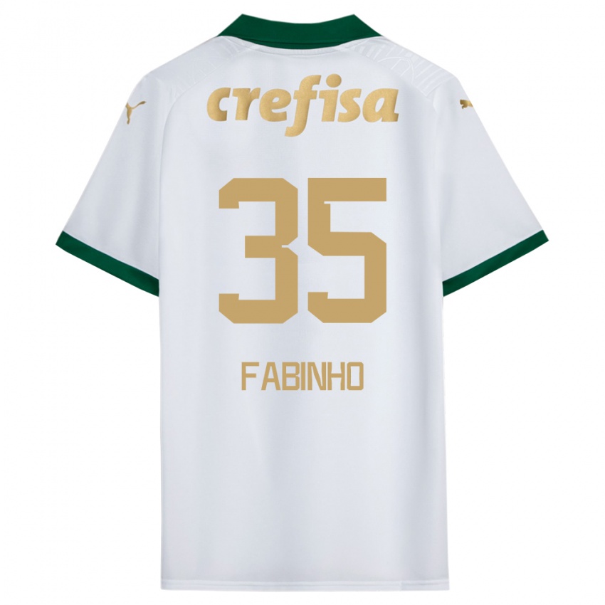 Niño Camiseta Fabinho #35 Blanco Verde 2ª Equipación 2024/25 La Camisa Perú