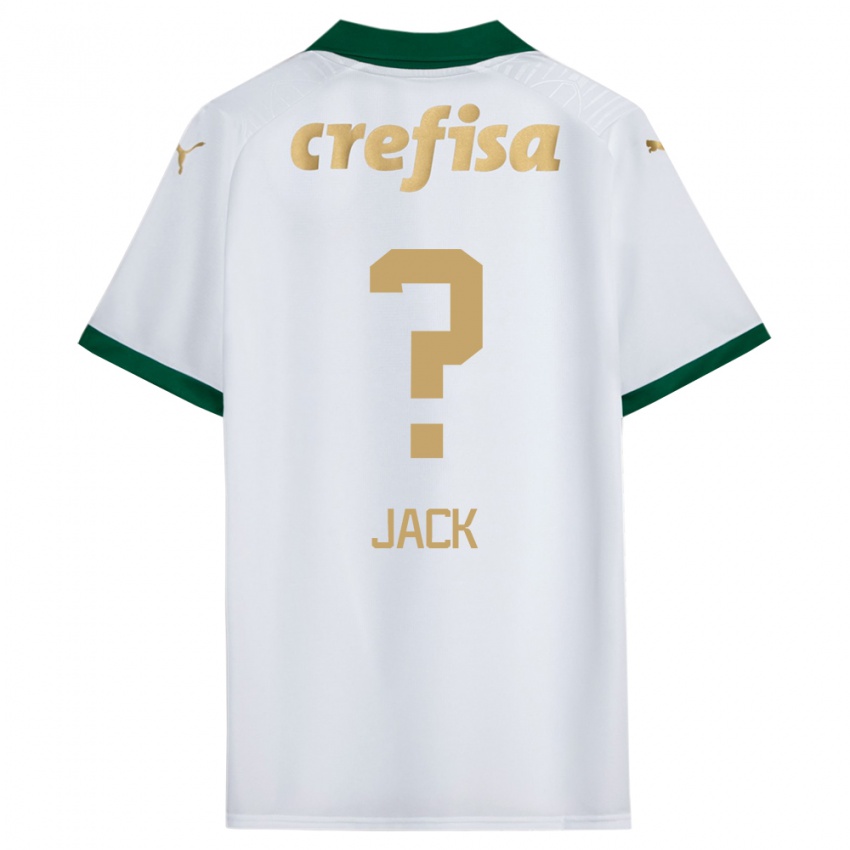 Niño Camiseta Fellipe Jack #0 Blanco Verde 2ª Equipación 2024/25 La Camisa Perú