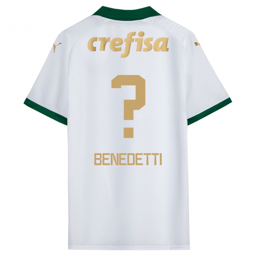 Niño Camiseta Luis Benedetti #0 Blanco Verde 2ª Equipación 2024/25 La Camisa Perú