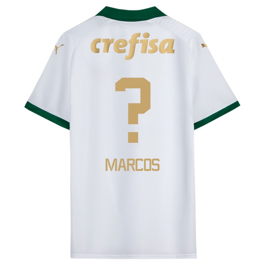 Niño Camiseta Antônio Marcos #0 Blanco Verde 2ª Equipación 2024/25 La Camisa Perú