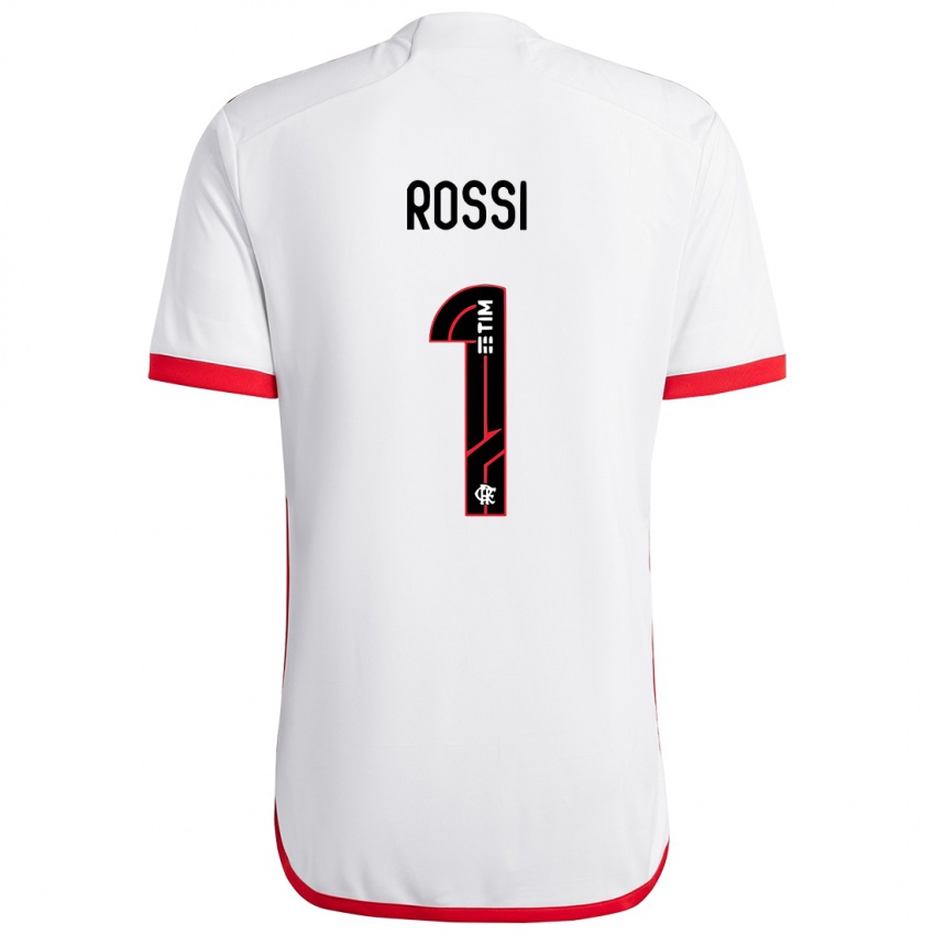 Niño Camiseta Agustin Rossi #1 Blanco Rojo 2ª Equipación 2024/25 La Camisa Perú