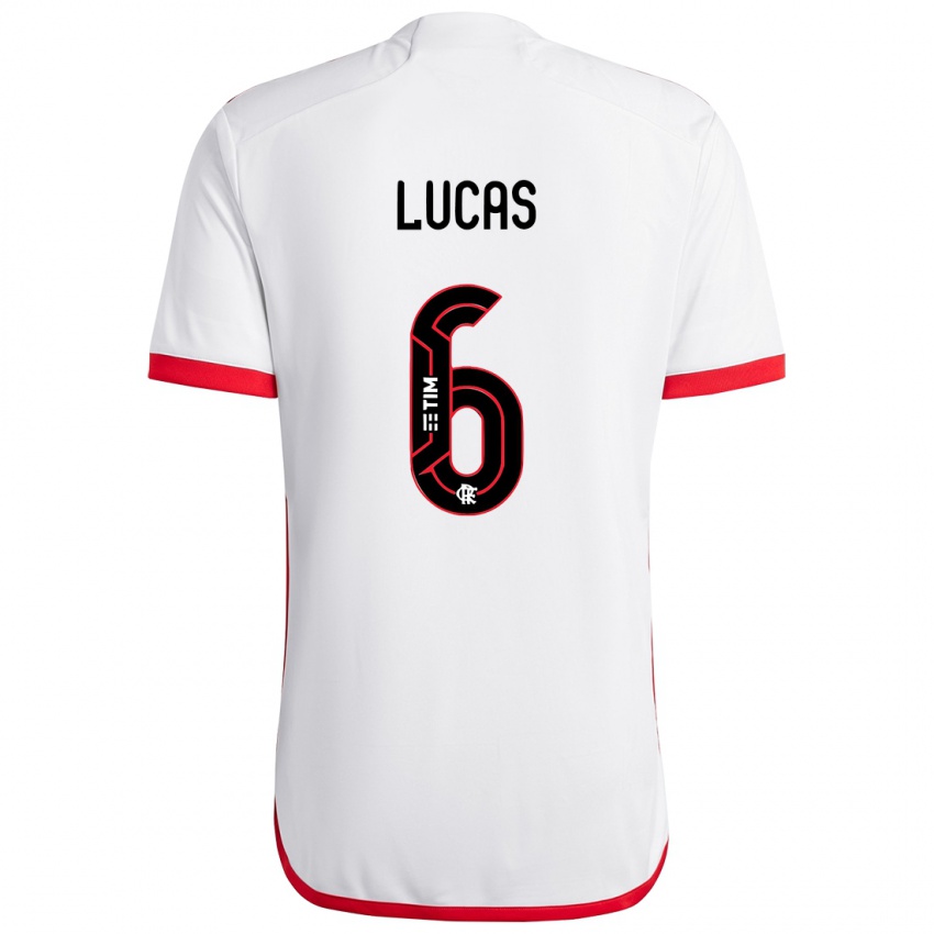 Niño Camiseta Ayrton Lucas #6 Blanco Rojo 2ª Equipación 2024/25 La Camisa Perú