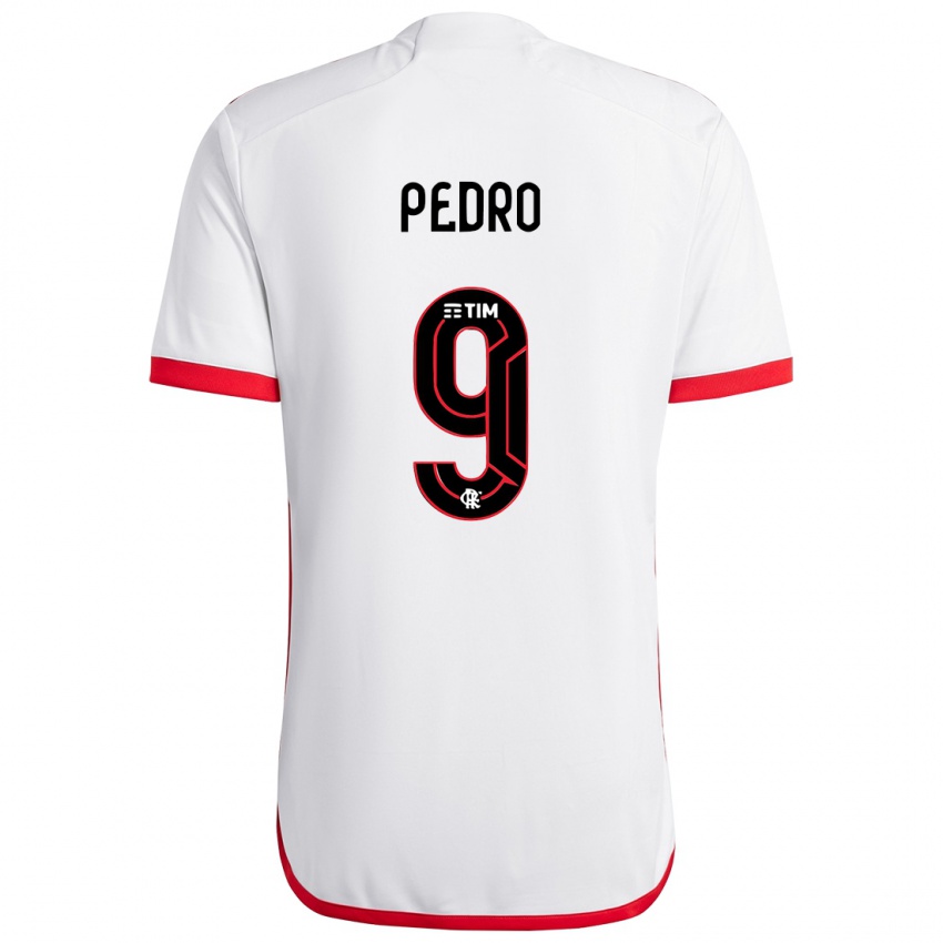 Niño Camiseta Pedro #9 Blanco Rojo 2ª Equipación 2024/25 La Camisa Perú