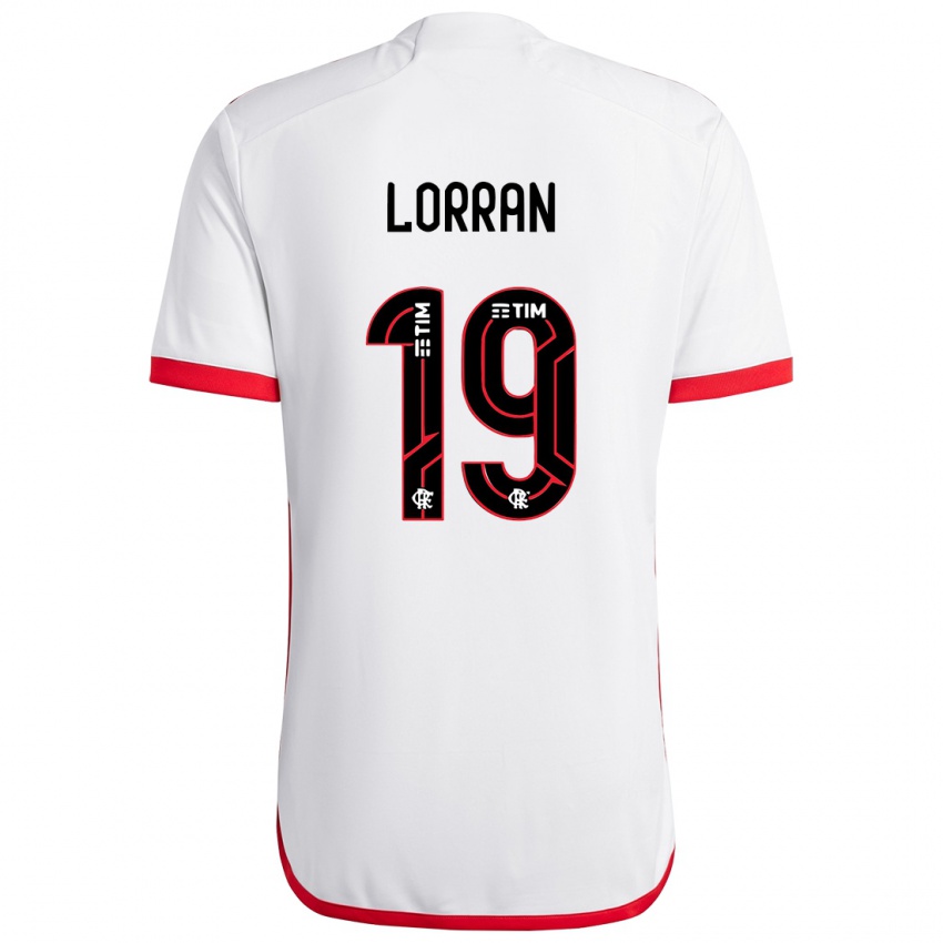 Niño Camiseta Lorran #19 Blanco Rojo 2ª Equipación 2024/25 La Camisa Perú